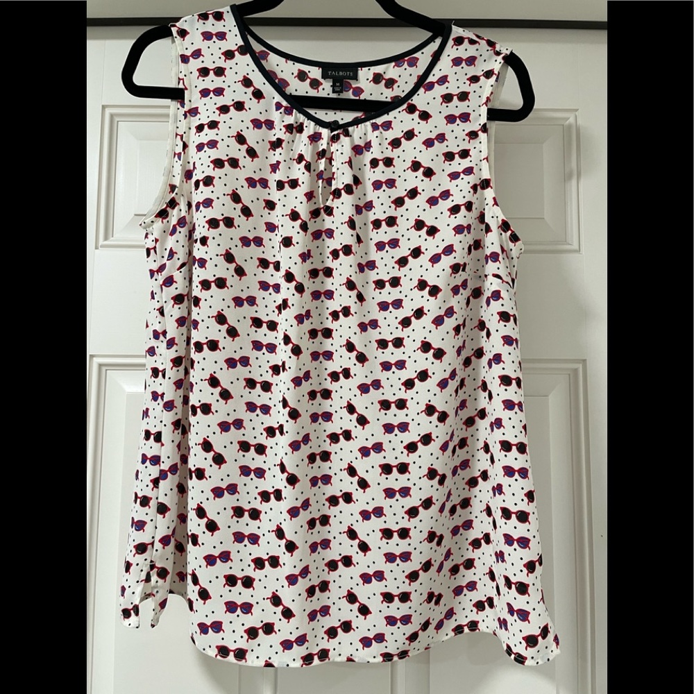 Talbots Sleeveless Sunglasses Top Sz M